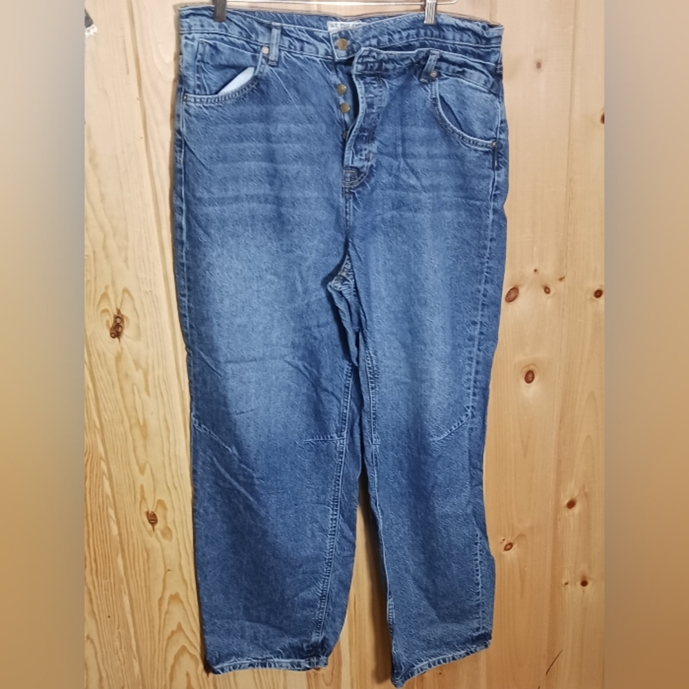 We The Free Free People Button Fly Baggy Jeans